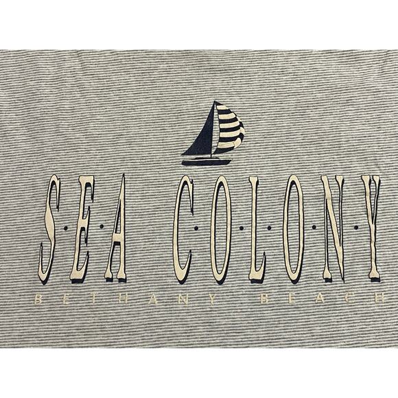 Sea Colony Bethany Beach Delaware DE Vintage Athletic Sports Script T-Shirt 2XL - Picture 9 of 10